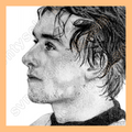 Macklin Celebrini Hockey SJS Side Profile Portrait 5x5"